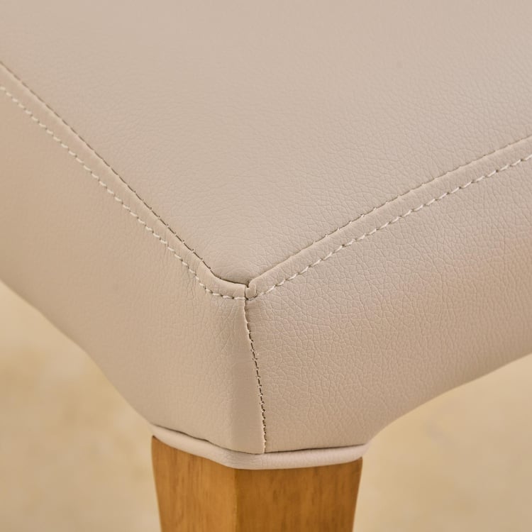 Prince NXT Set of 2 Faux Leather Dining Chairs - Beige