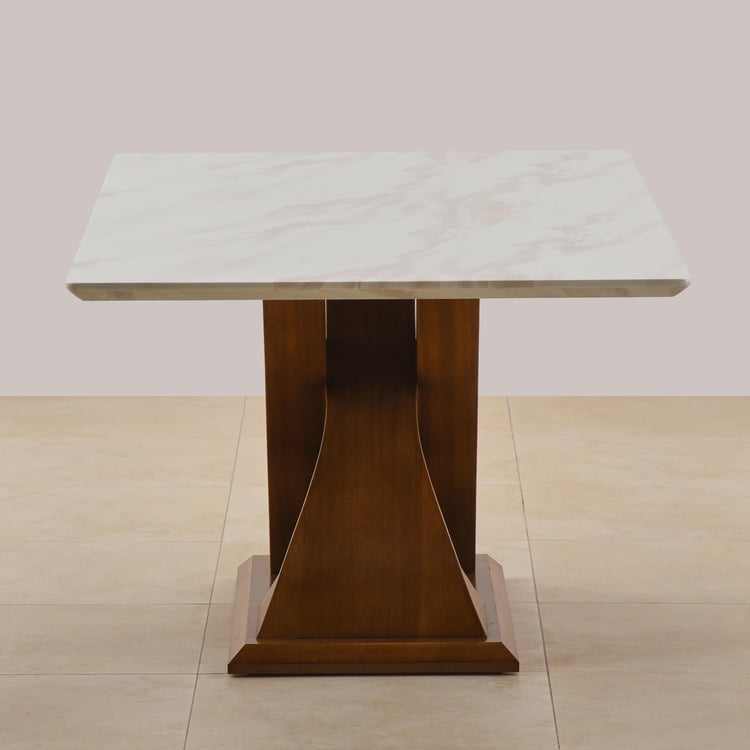Prince NXT Faux Marble 6-Seater Dining Table - White