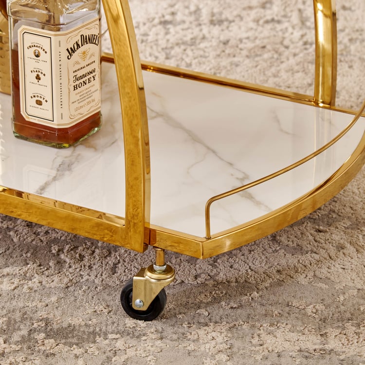 Lance Serving Trolley - Gold