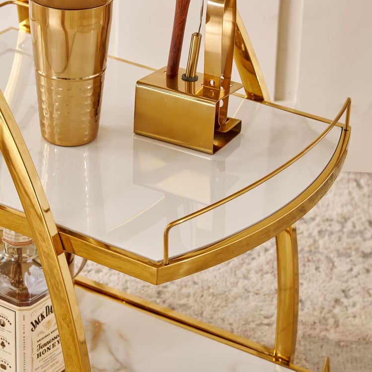 Lance Serving Trolley - Gold