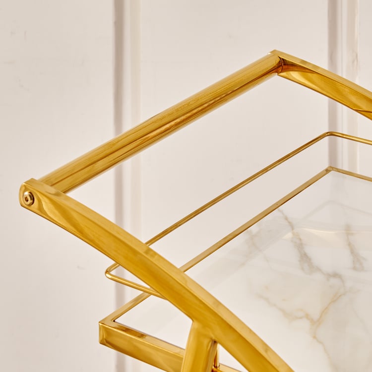 Lance Serving Trolley - Gold