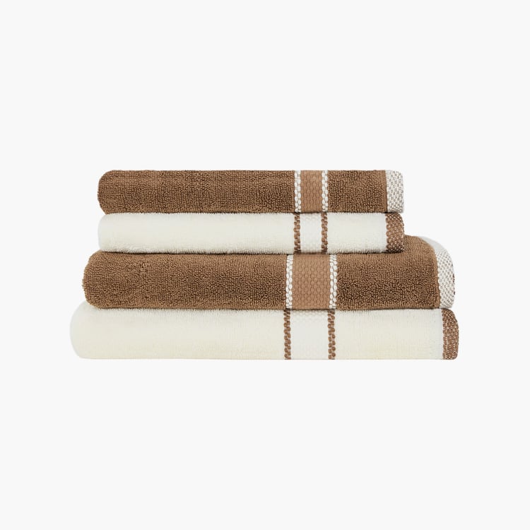 PORTICO Luxuria Set of 4 Cotton Bath and Hand Towels