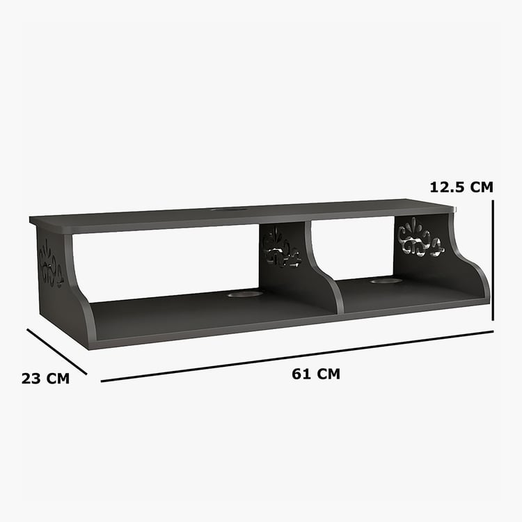 HOME SPARKLE Set Top Box Wall Shelf - Black