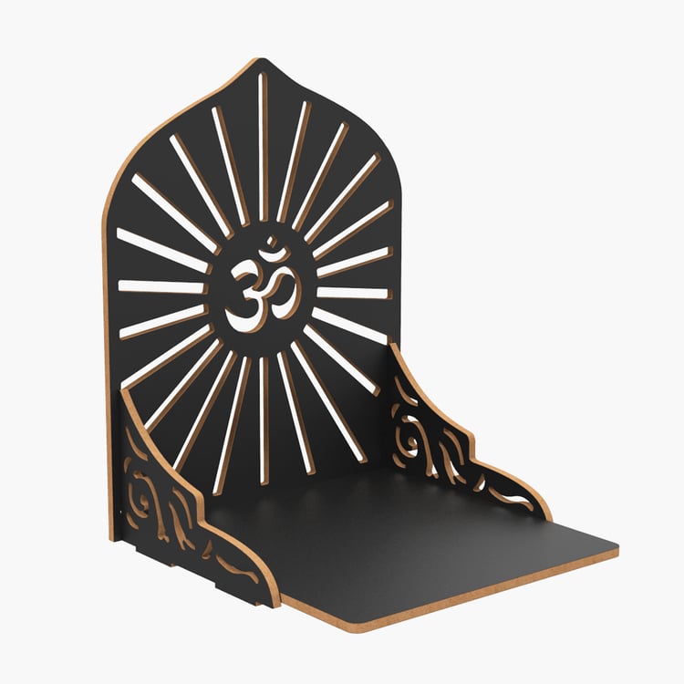 HOME SPARKLE Wall Mandir - Black