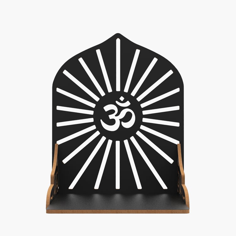 HOME SPARKLE Wall Mandir - Black