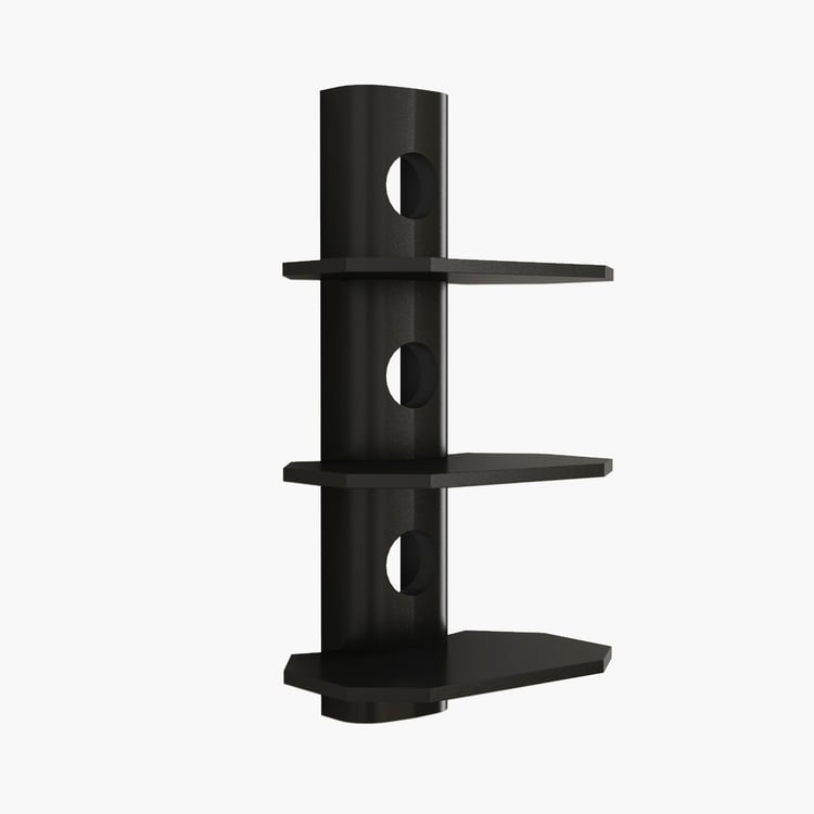 HOME SPARKLE 3-Tier Wall Shelf - Black