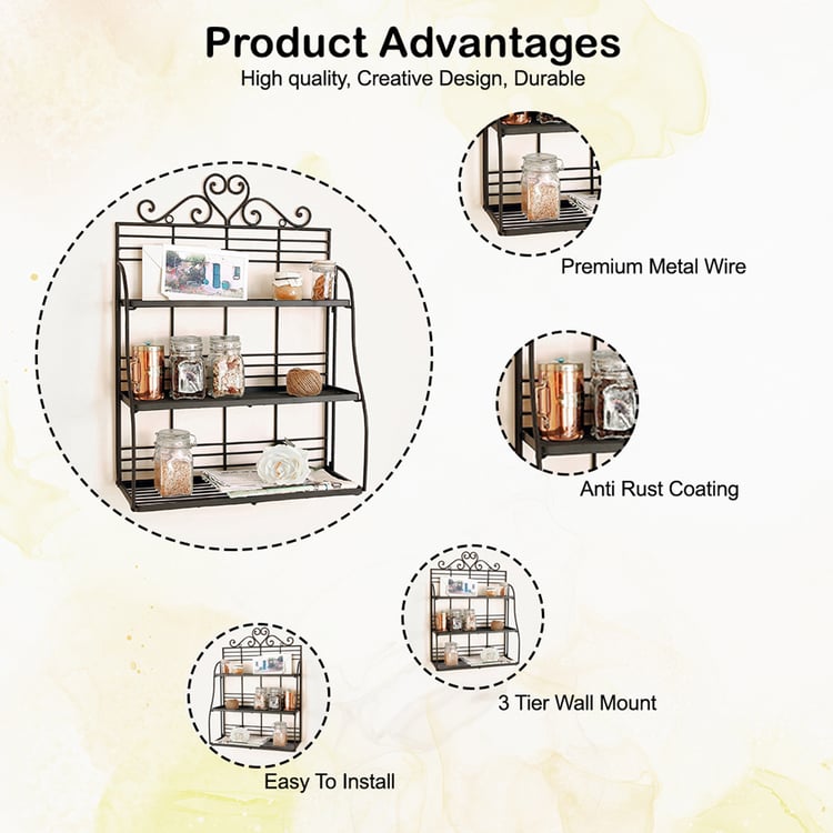 HOME SPARKLE Metal 3-Tier Kitchen Rack
