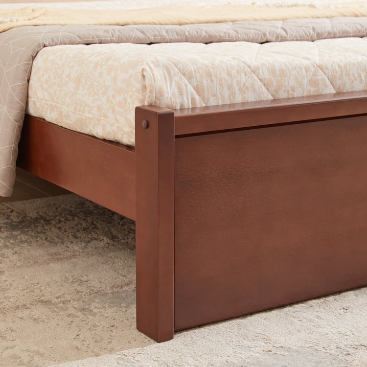 Denis Rio Mahogany Wood King Bed - Walnut