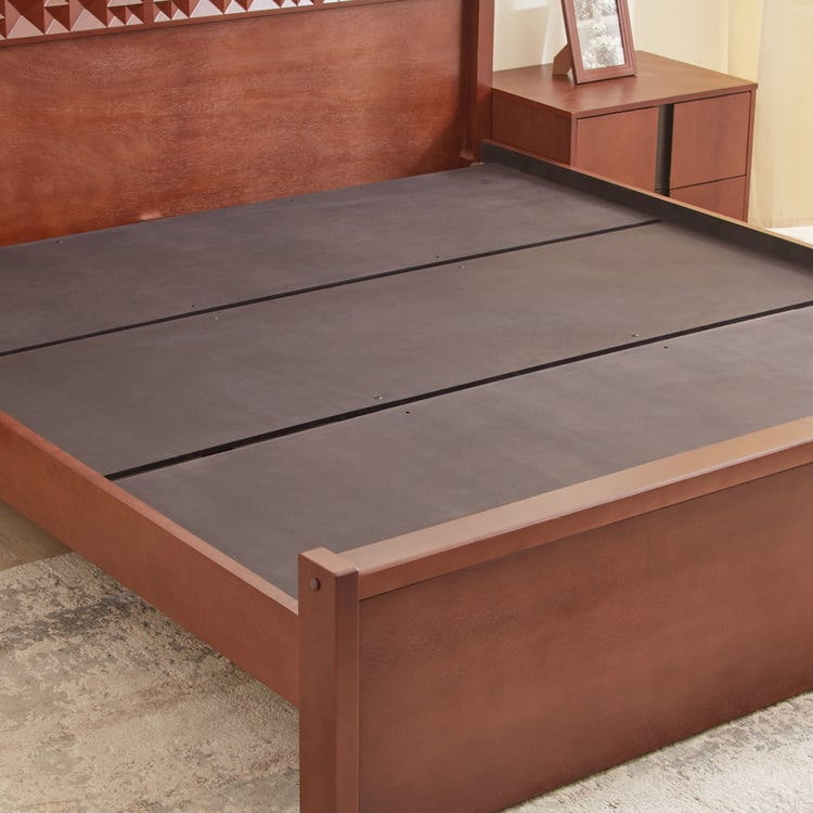 Denis Rio Mahogany Wood King Bed - Walnut