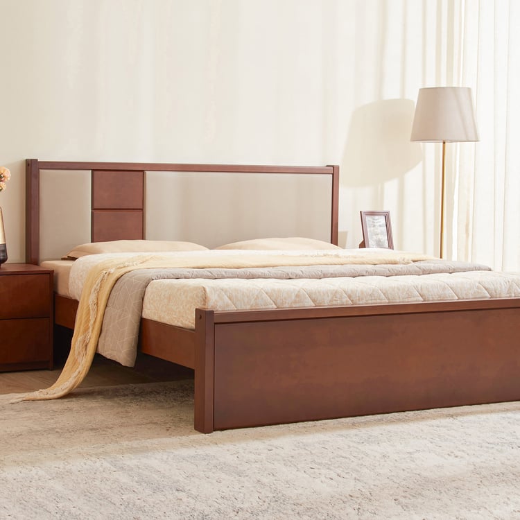 Denis Spector Mahogany Wood King Bed - Walnut