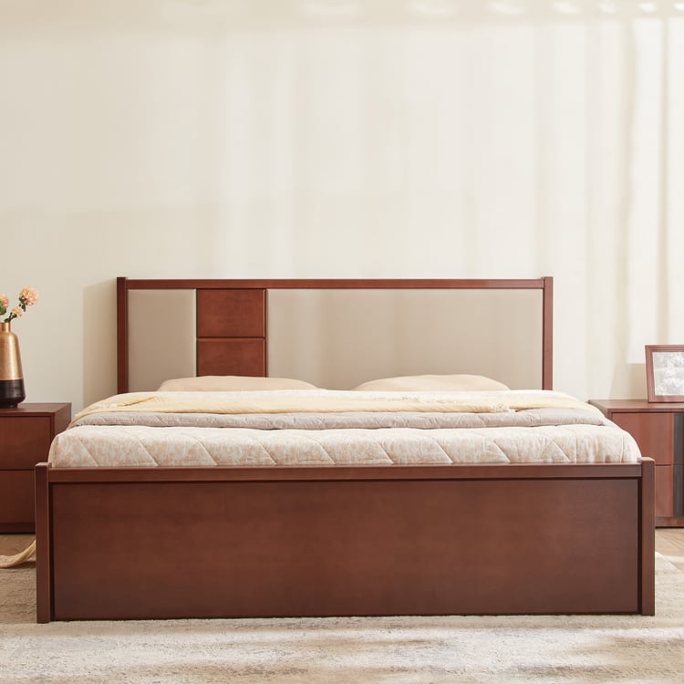 Denis Spector Mahogany Wood King Bed - Walnut