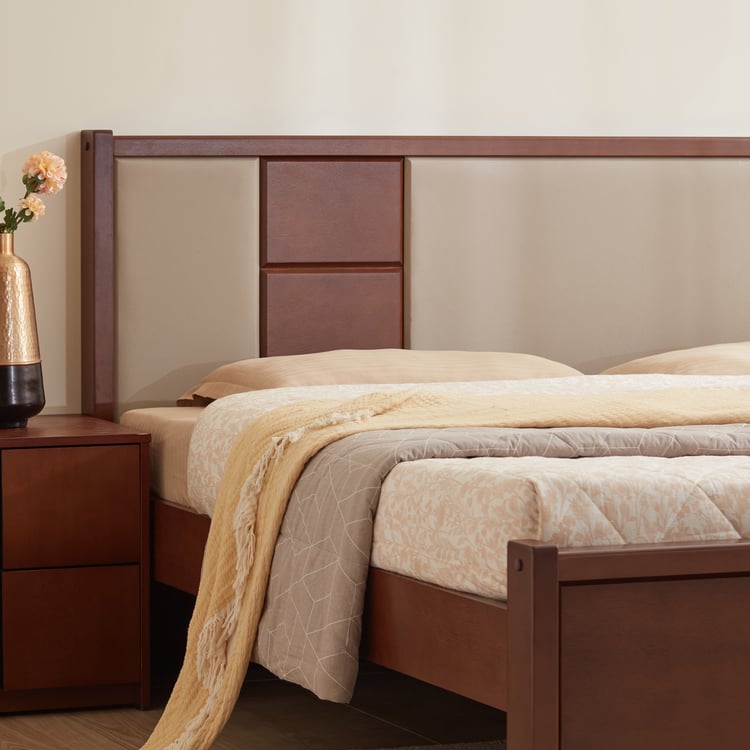 Denis Spector Mahogany Wood King Bed - Walnut