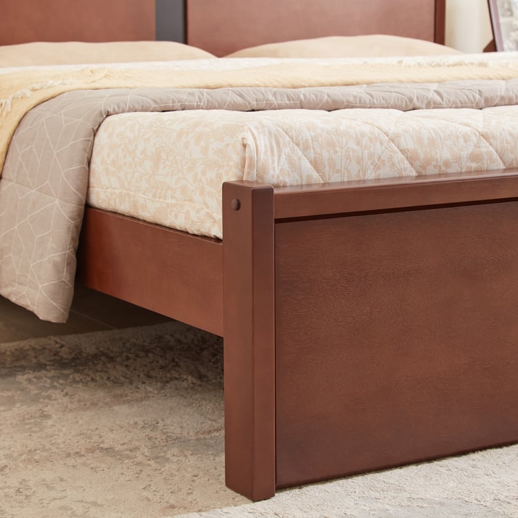 Denis Raiden Mahogany Wood King Bed - Walnut