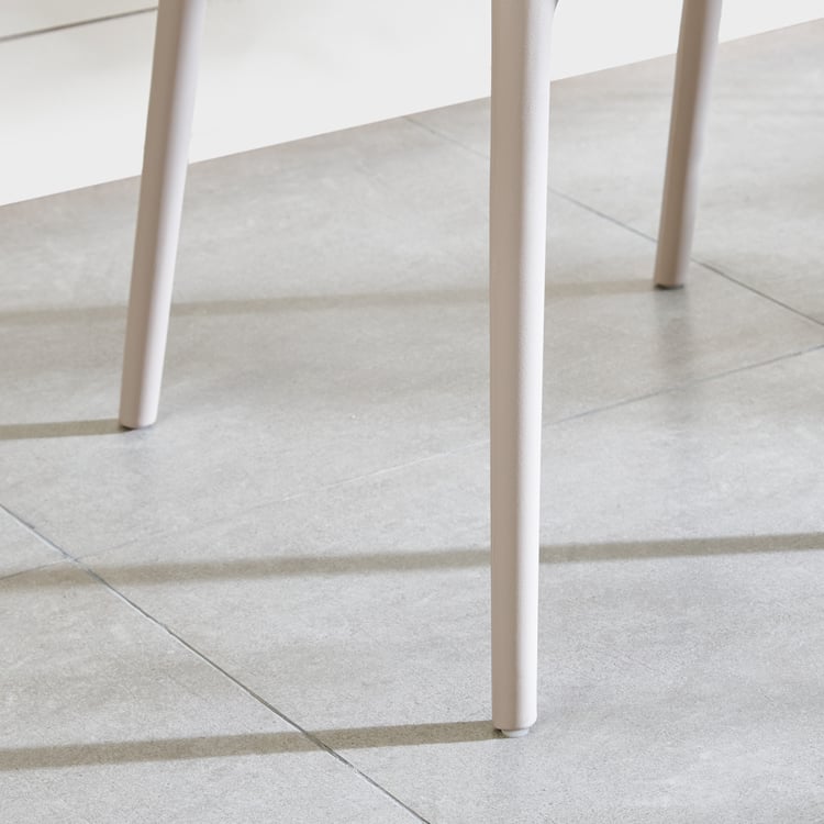 Mesh Static Polypropylene Outdoor Chair - Beige