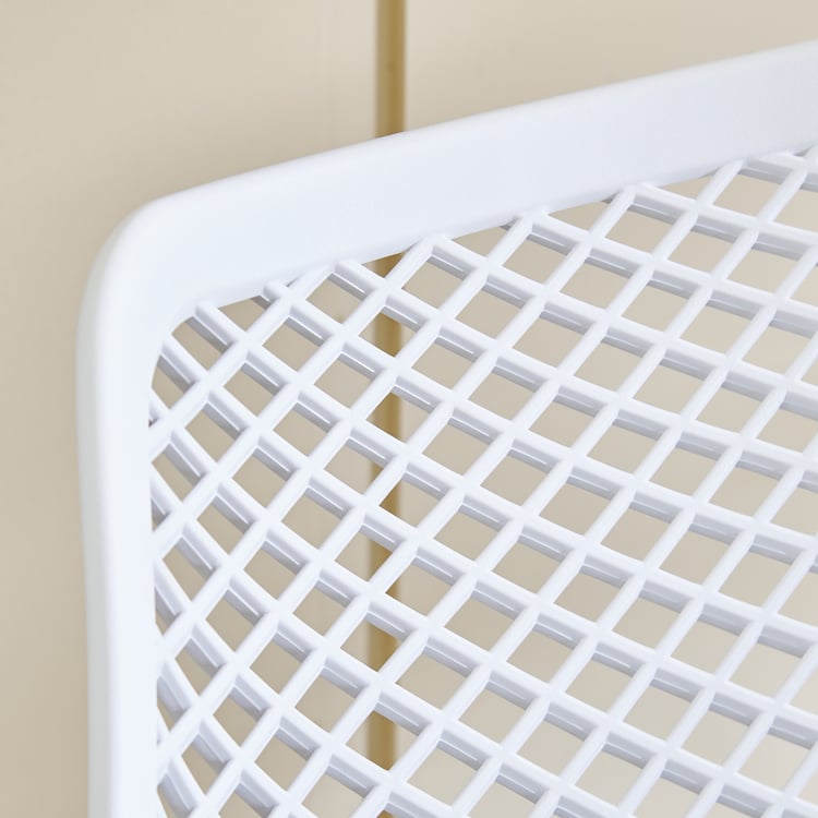 Mesh Static Polypropylene Outdoor Chair - Beige