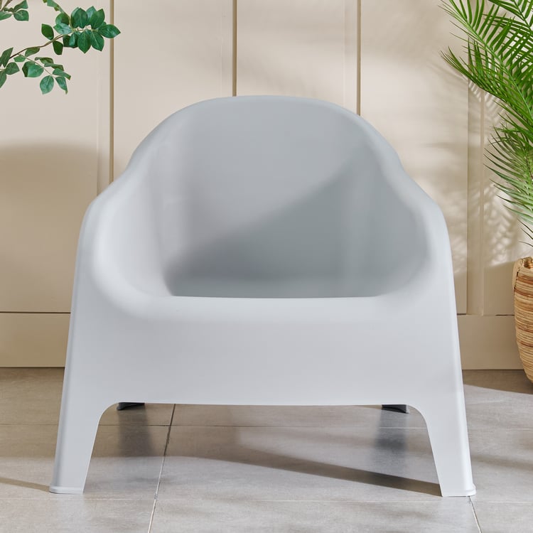 Domino Polypropylene Outdoor Chair - Grey