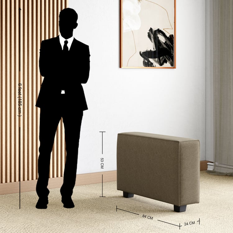 Helios Brigade Fabric Sofa Arm - Brown