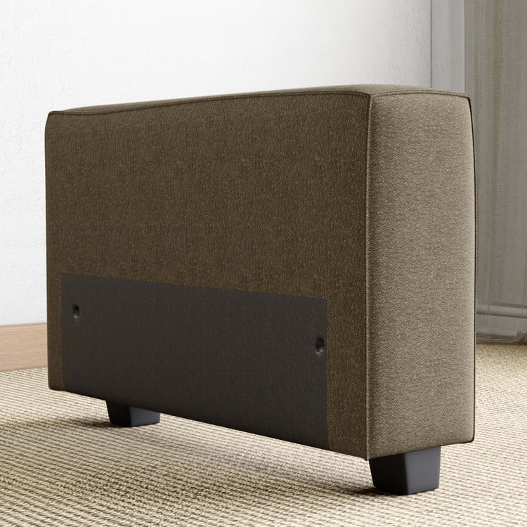 Helios Brigade Fabric Sofa Arm - Brown