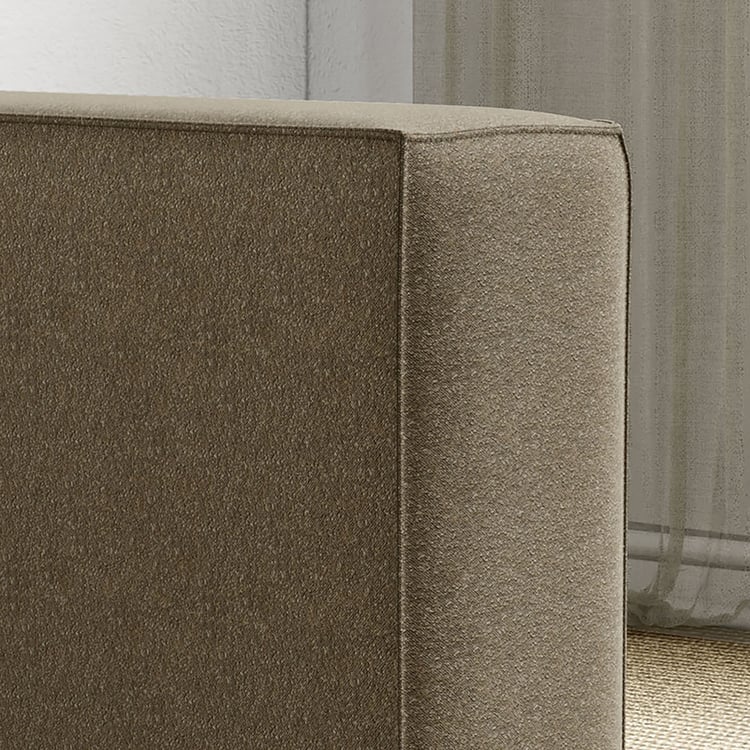 Helios Brigade Fabric Sofa Arm - Brown
