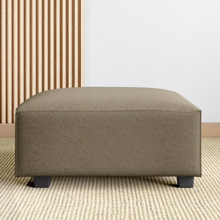 Helios Brigade Fabric Ottoman - Brown