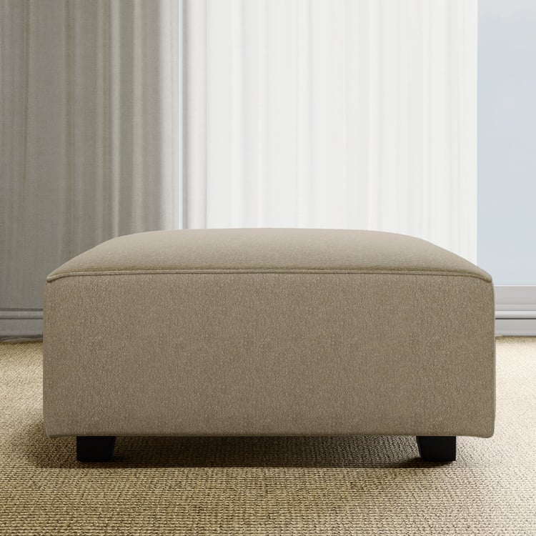 Helios Brigade Fabric Ottoman - Brown