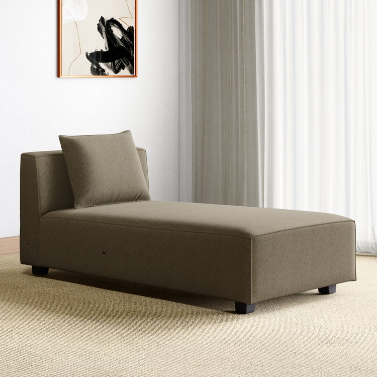 Helios Brigade 1-Seater Lounge Sofa with Cushion - Brown