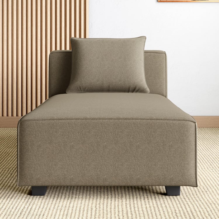 Helios Brigade 1-Seater Lounge Sofa with Cushion - Brown