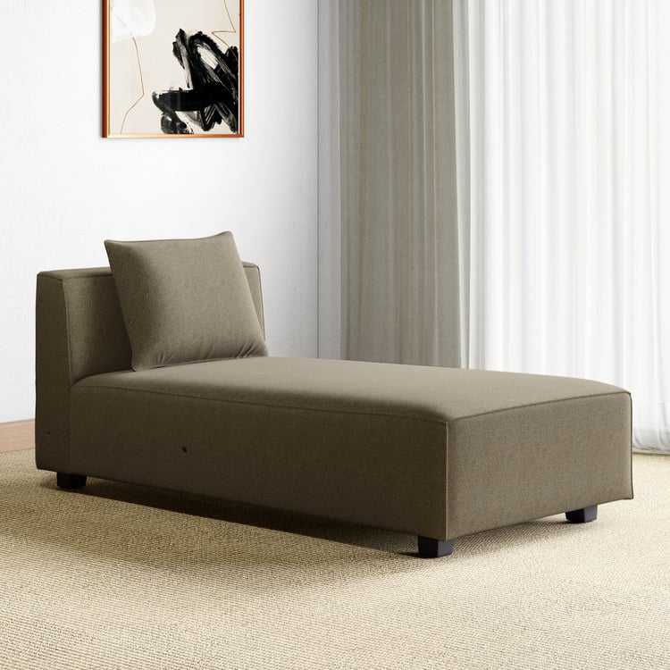 Helios Brigade 1-Seater Lounge Sofa with Cushion - Brown