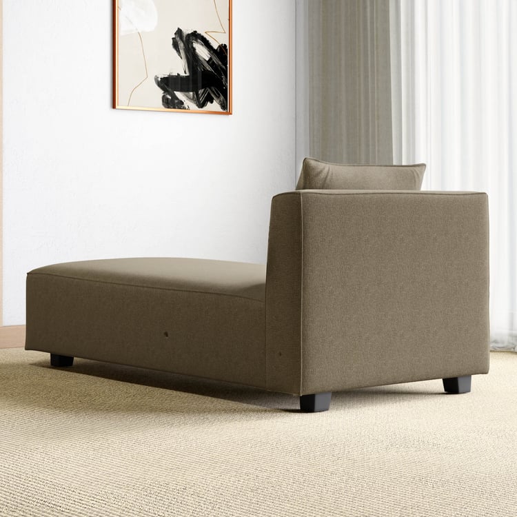 Helios Brigade 1-Seater Lounge Sofa with Cushion - Brown
