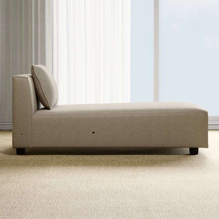 Helios Brigade 1-Seater Lounge Sofa with Cushion - Brown