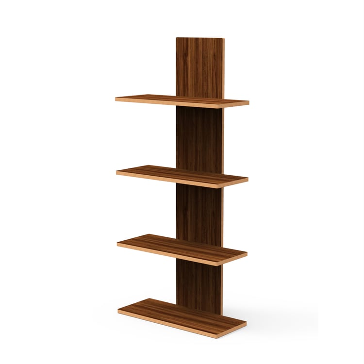 HOME SPARKLE 4-Tier Floating Wall Shelf - Brown