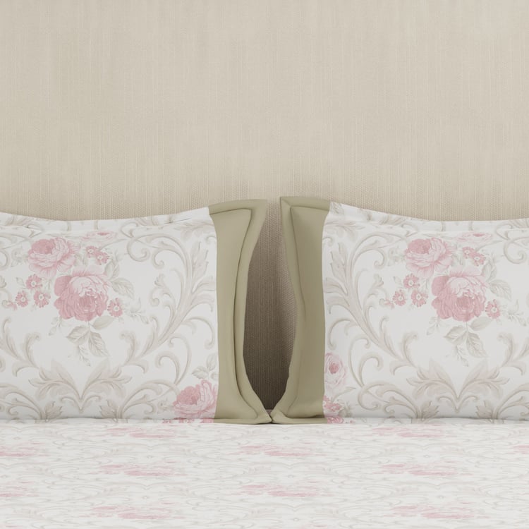 MASPAR Hermosa Eclectic Garden Cotton Printed 3Pcs Super King Bedsheet Set