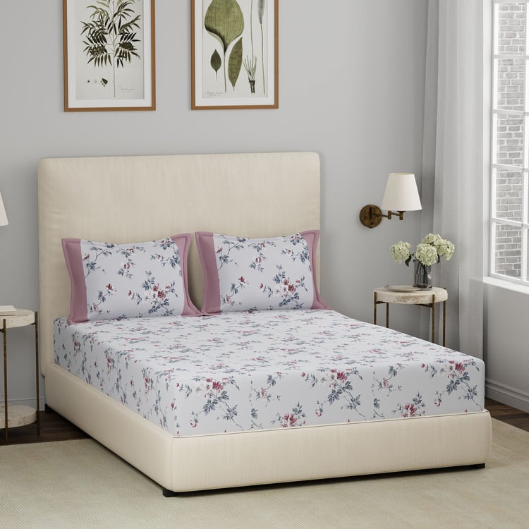MASPAR Hermosa Eclectic Garden Cotton Printed 3Pcs Queen Bedsheet Set