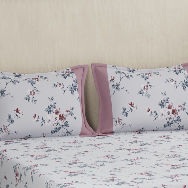MASPAR Hermosa Eclectic Garden Cotton Printed 3Pcs Queen Bedsheet Set
