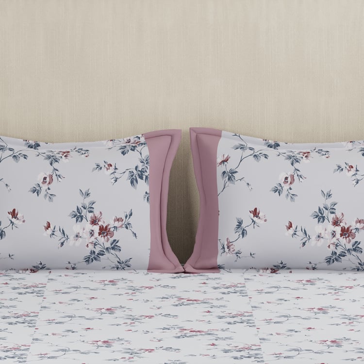 MASPAR Hermosa Eclectic Garden Cotton Printed 3Pcs Queen Bedsheet Set