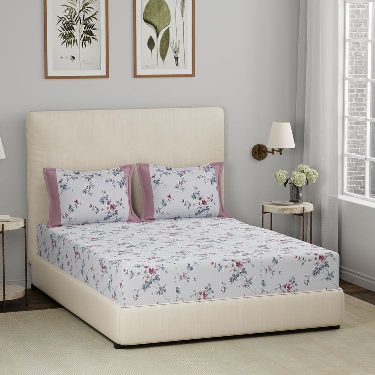 MASPAR Hermosa Eclectic Garden Cotton Printed 3Pcs Super King Bedsheet Set