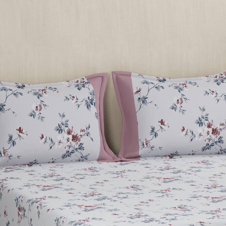 MASPAR Hermosa Eclectic Garden Cotton Printed 3Pcs Super King Bedsheet Set