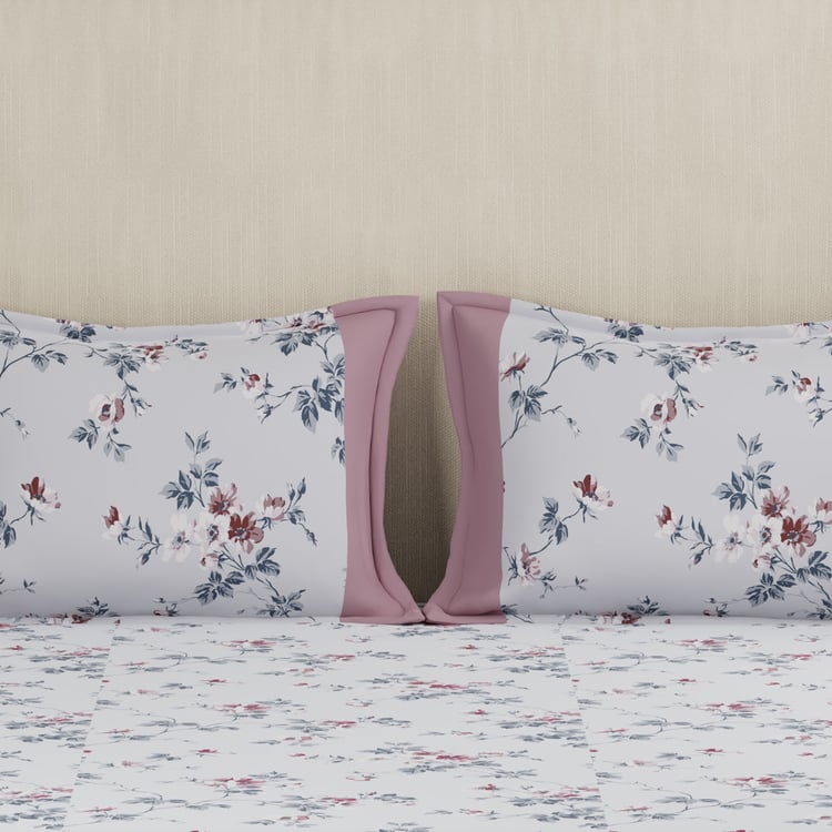 MASPAR Hermosa Eclectic Garden Cotton Printed 3Pcs Super King Bedsheet Set