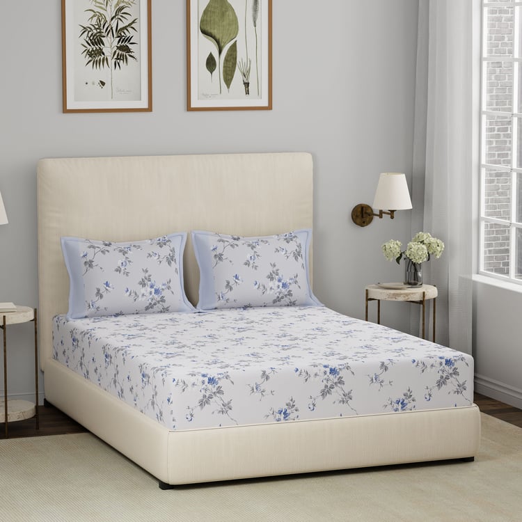 MASPAR Hermosa Eclectic Garden Cotton Printed 3Pcs Super King Bedsheet Set