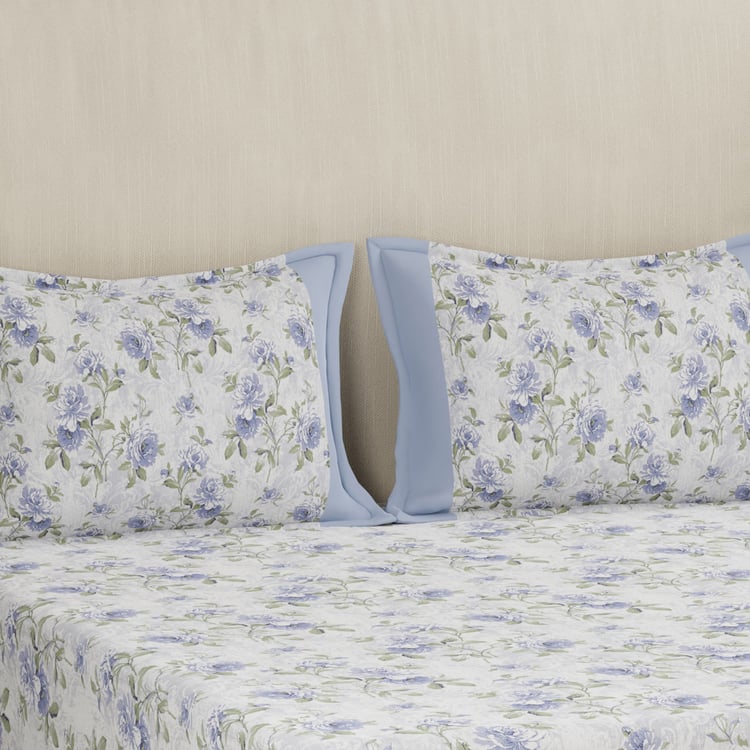 MASPAR Hermosa Eclectic Garden Cotton Printed 3Pcs Queen Bedsheet Set