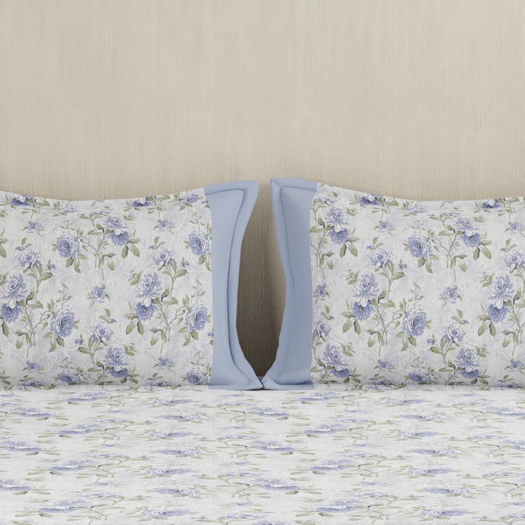 MASPAR Hermosa Eclectic Garden Cotton Printed 3Pcs Queen Bedsheet Set