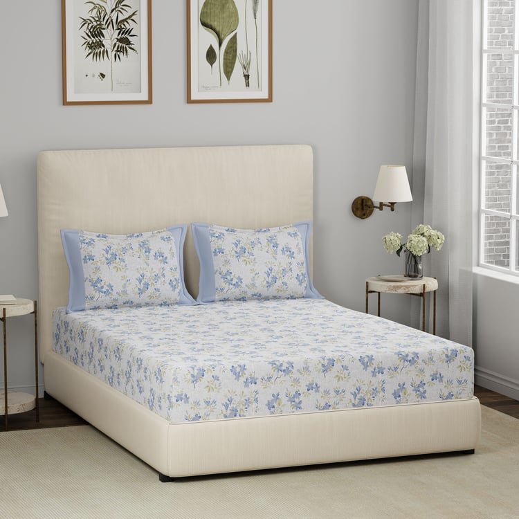 MASPAR Hermosa Eclectic Garden Cotton Printed 3Pcs Queen Bedsheet Set