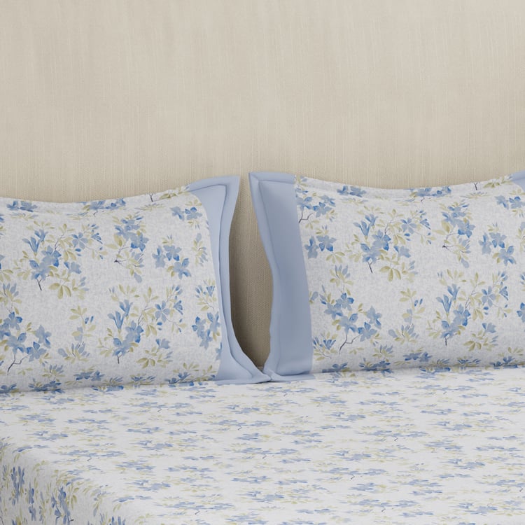 MASPAR Hermosa Eclectic Garden Cotton Printed 3Pcs Queen Bedsheet Set