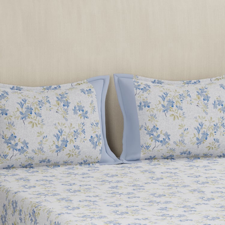 MASPAR Hermosa Eclectic Garden Cotton Printed 3Pcs Super King Bedsheet Set