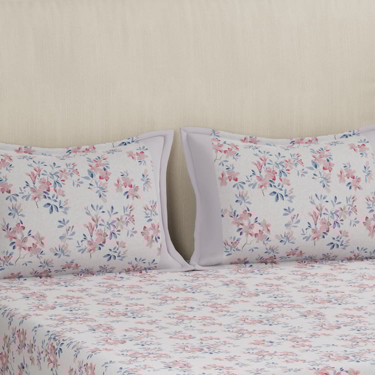 MASPAR Hermosa Eclectic Garden Cotton Printed 3Pcs Queen Bedsheet Set