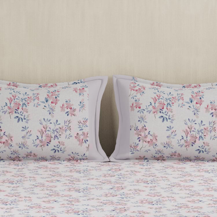 MASPAR Hermosa Eclectic Garden Cotton Printed 3Pcs Queen Bedsheet Set