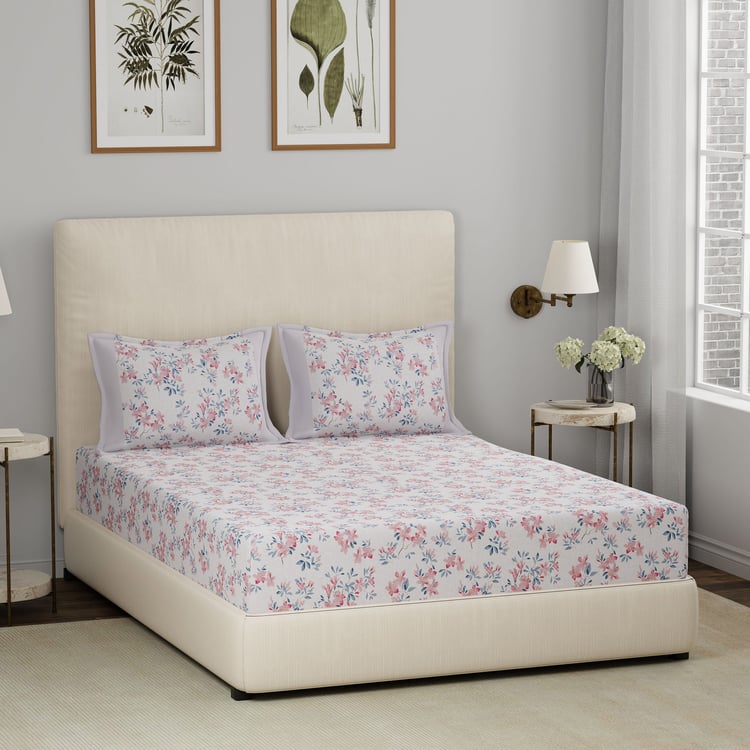 MASPAR Hermosa Eclectic Garden Cotton Printed 3Pcs Super King Bedsheet Set