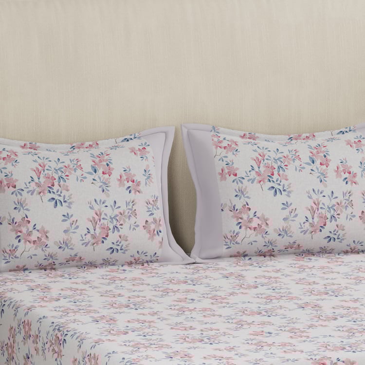 MASPAR Hermosa Eclectic Garden Cotton Printed 3Pcs Super King Bedsheet Set