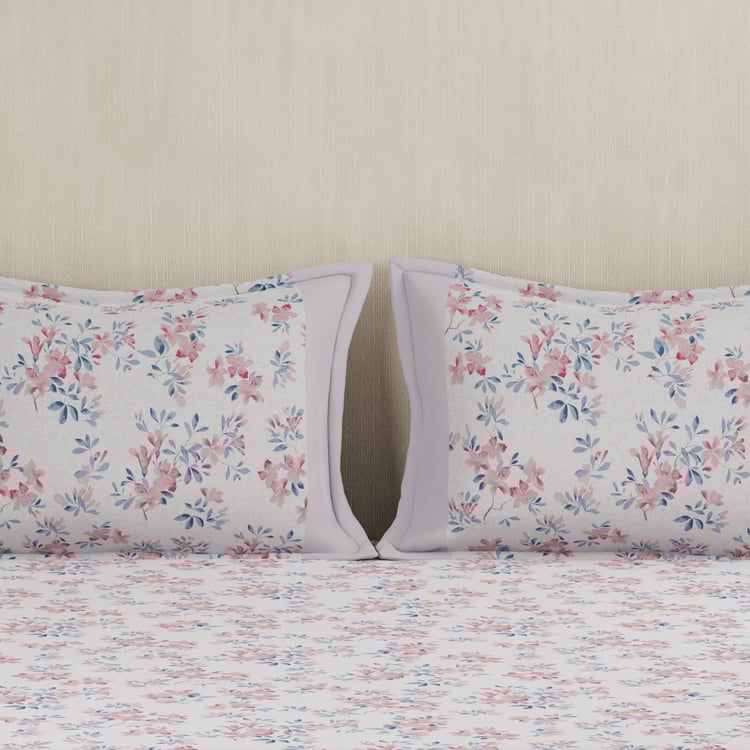 MASPAR Hermosa Eclectic Garden Cotton Printed 3Pcs Super King Bedsheet Set