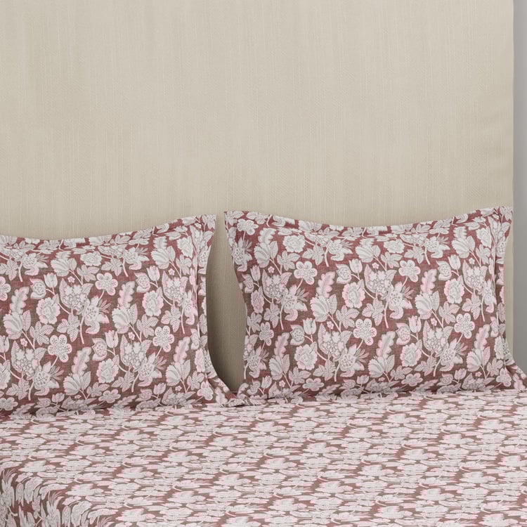 MASPAR Hermosa Eclectic Garden Cotton Printed 3Pcs Super King Bedsheet Set